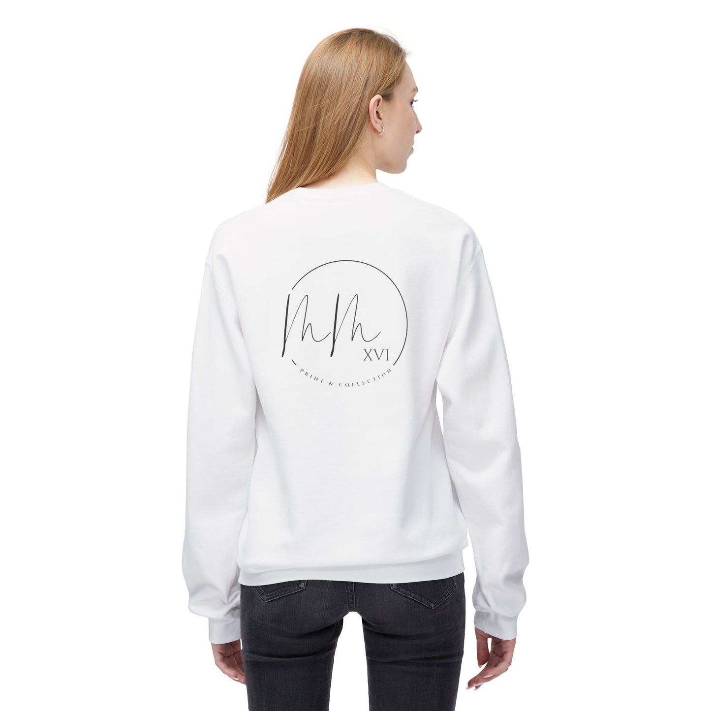 "Okwaho/Wolf" Unisex Fleece Crewneck Sweatshirt